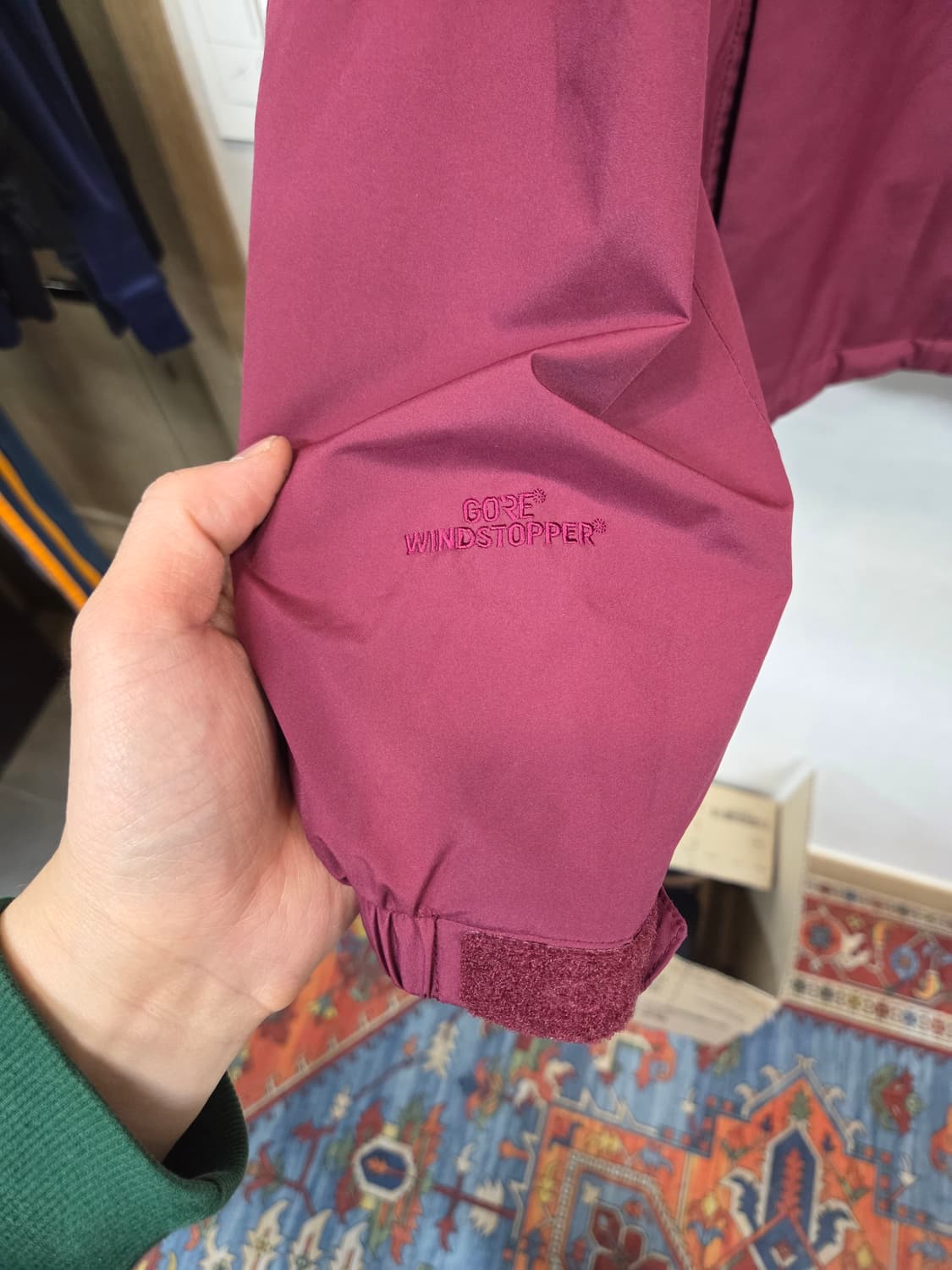 코오롱스포츠 스탠드넥 고어텍스 윈드스토퍼 자켓 L 버건디 상품이미지5