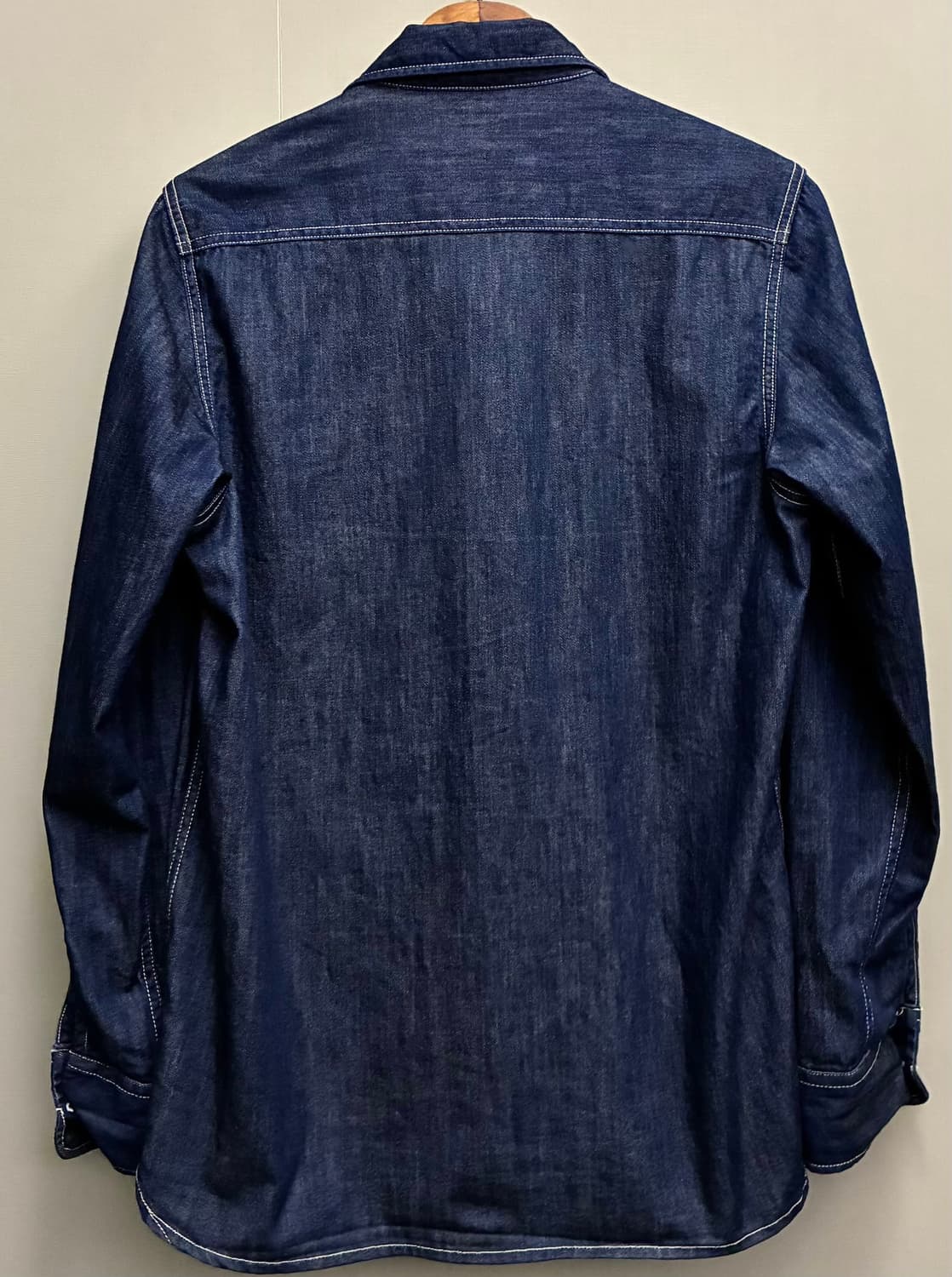 (M)LEE 리 코튼 샴브레이 데님 투포켓 워크셔츠 인디고블루 상품이미지8
