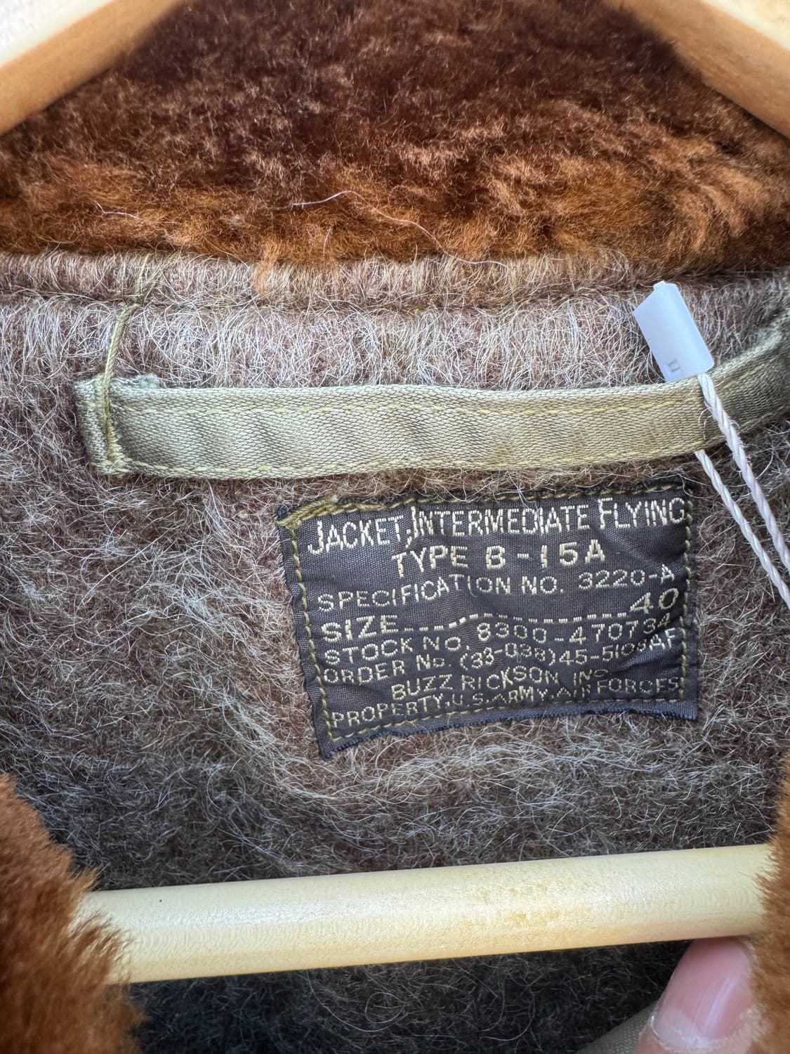 40s 미군 복각 버즈릭슨 b-15a 항공 점퍼 자켓 ma-1 상품이미지5