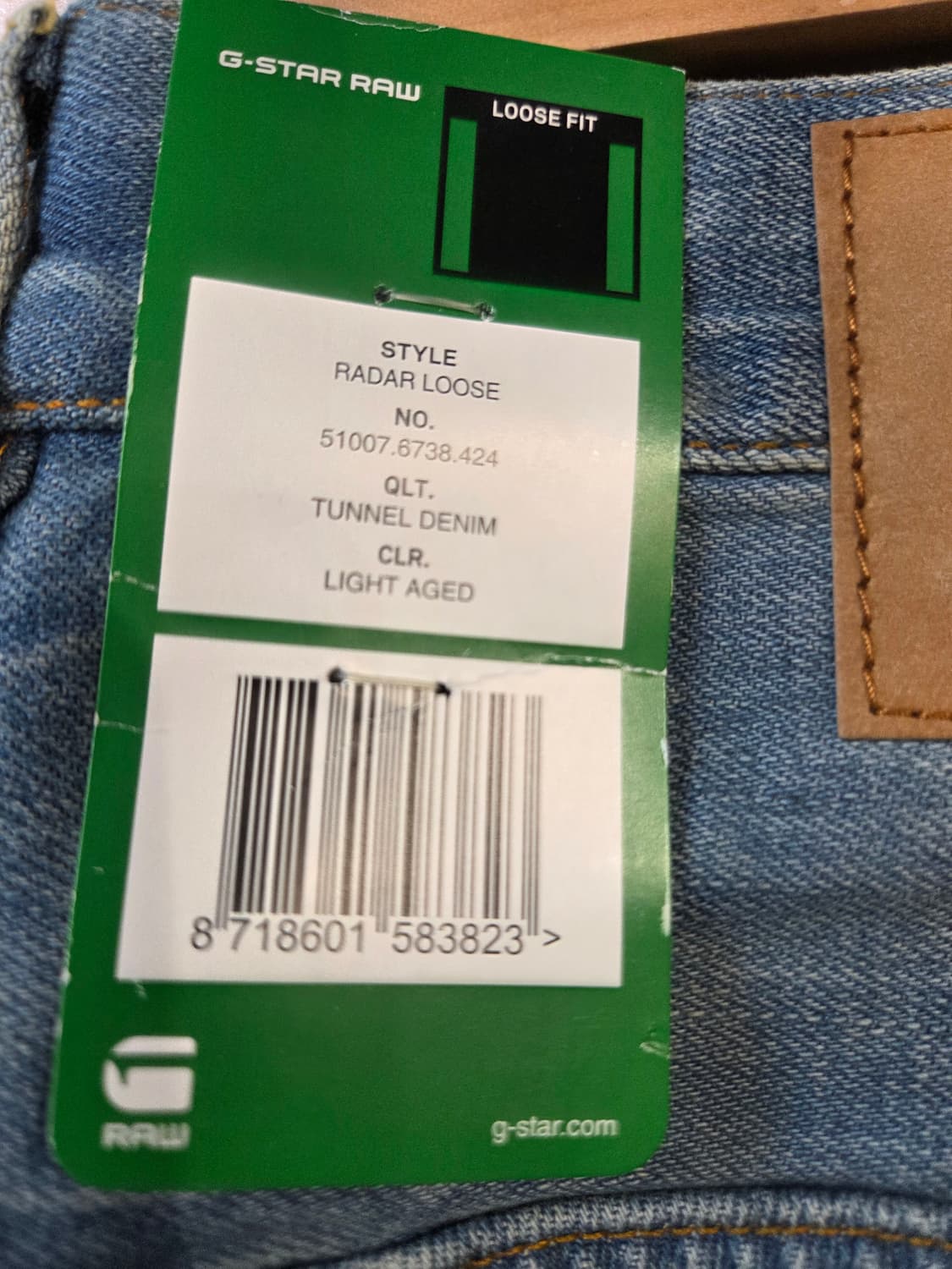 G-STAR RAW 청바지 남성용 데님 팬츠 (W31/L32) 상품이미지7