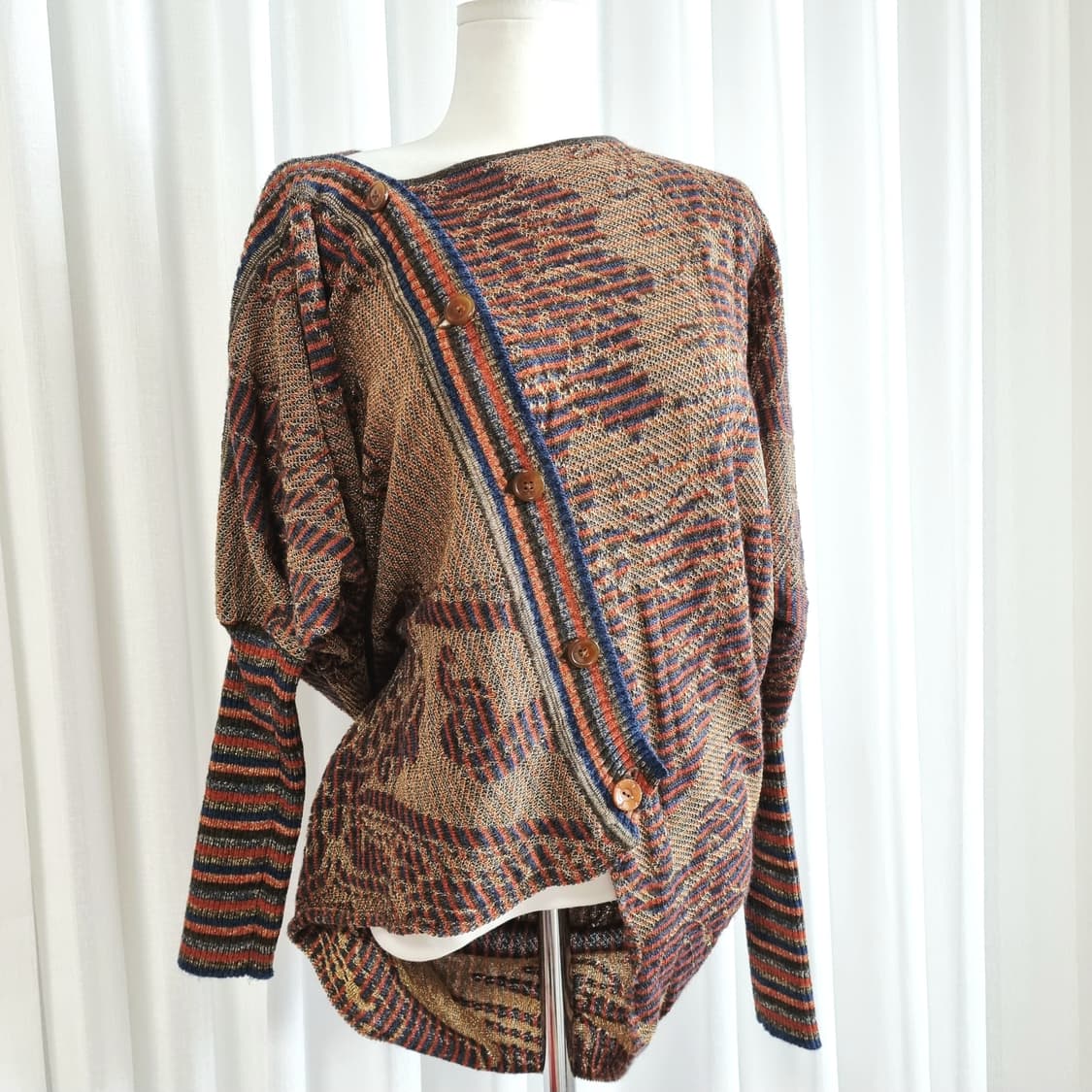 비비안웨스트우드 골드사믹스 오버핏 언발란스 가디건 (프리사이즈) 상태최상 상품이미지7