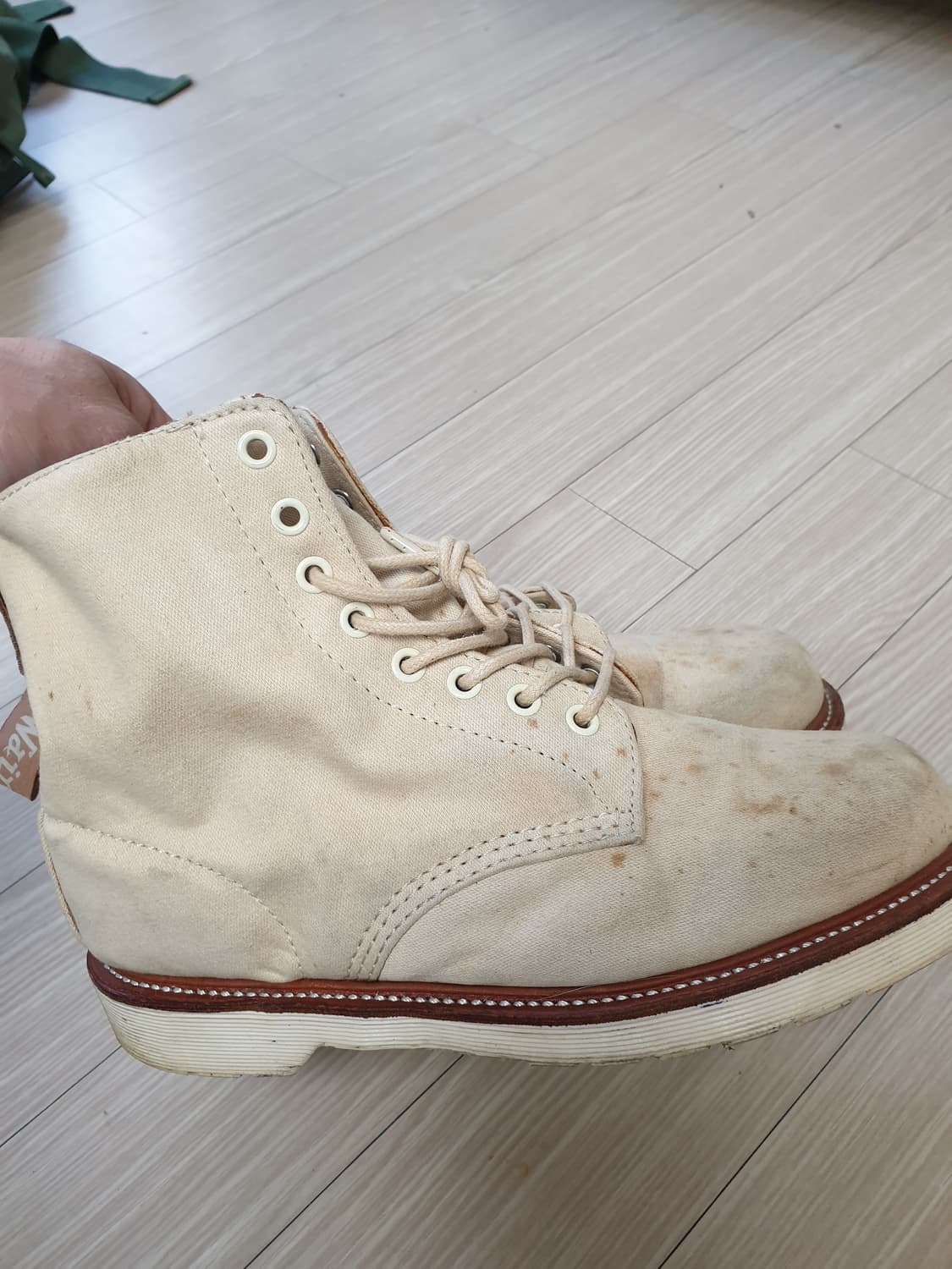 닥터마틴 아이보리색 캔버스 워크 부츠(us9.265-270) 상품이미지3