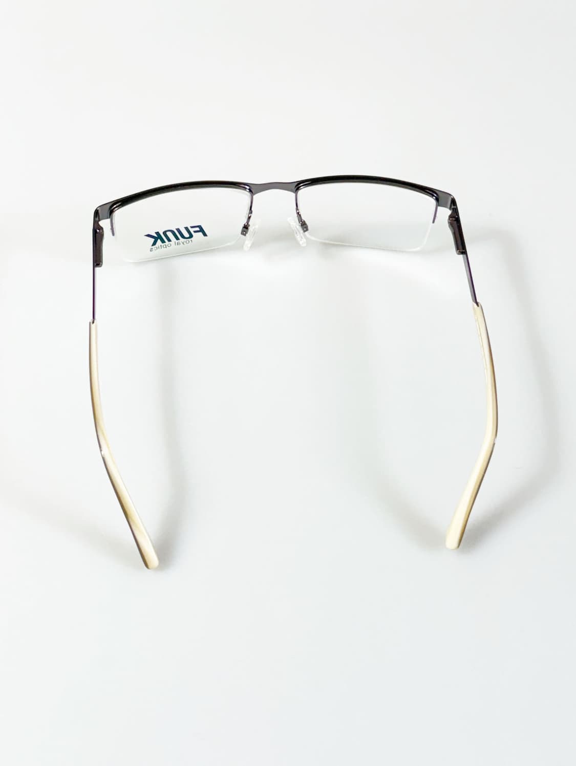 90s FUNK 반무테 메탈 스퀘어 빈티지 안경 상품이미지5