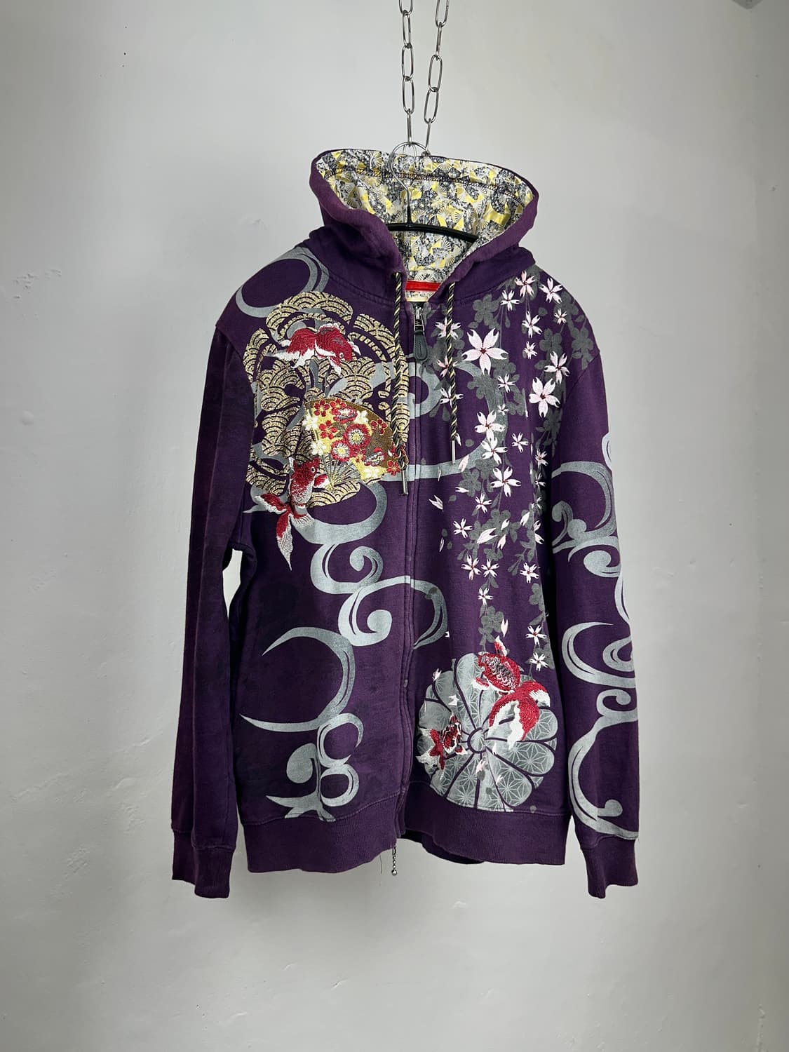 Oriental embroidered printing hood zip u 상품이미지1