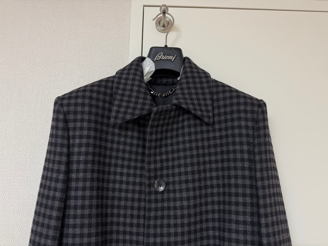 브리오니 체크 코트  상품이미지3