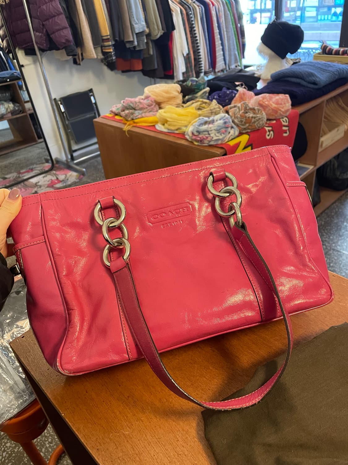 코치 핑크가죽 숄더&토트백 [무배] 상품이미지4