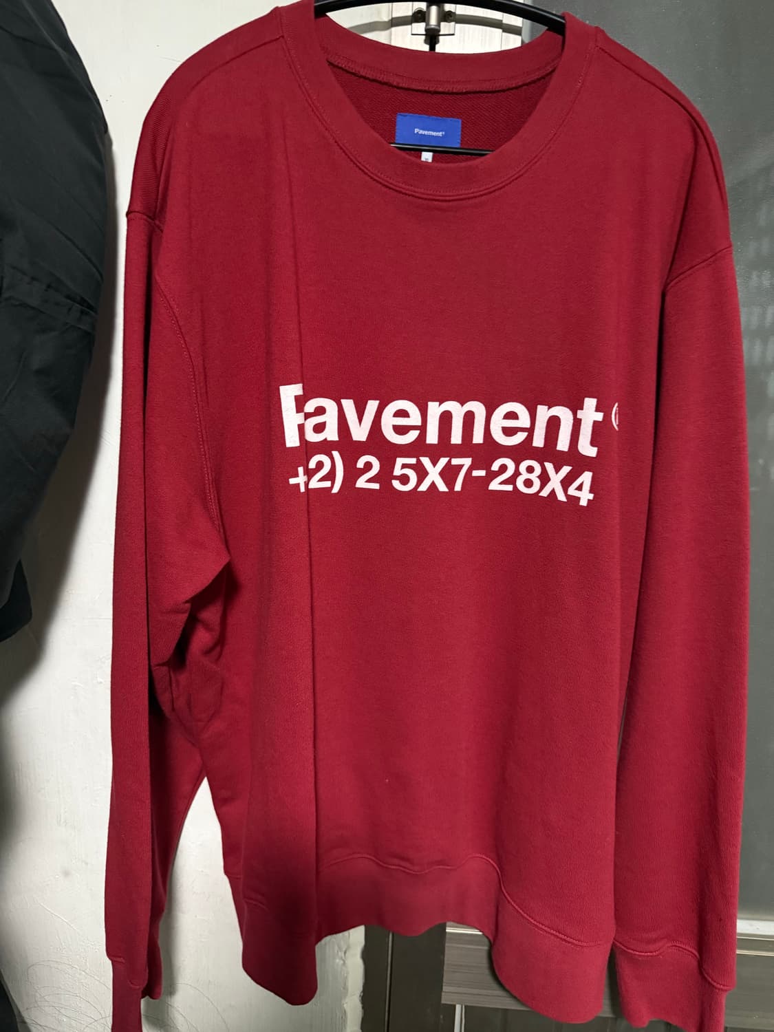 페이브먼트 오버핏 자주색 맨투맨 xl 상품이미지1