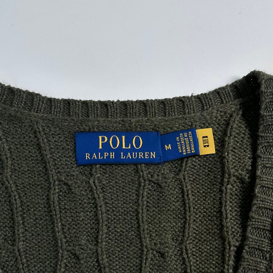 폴로 랄프로렌 카키 케이블 니트 조끼  상품이미지5