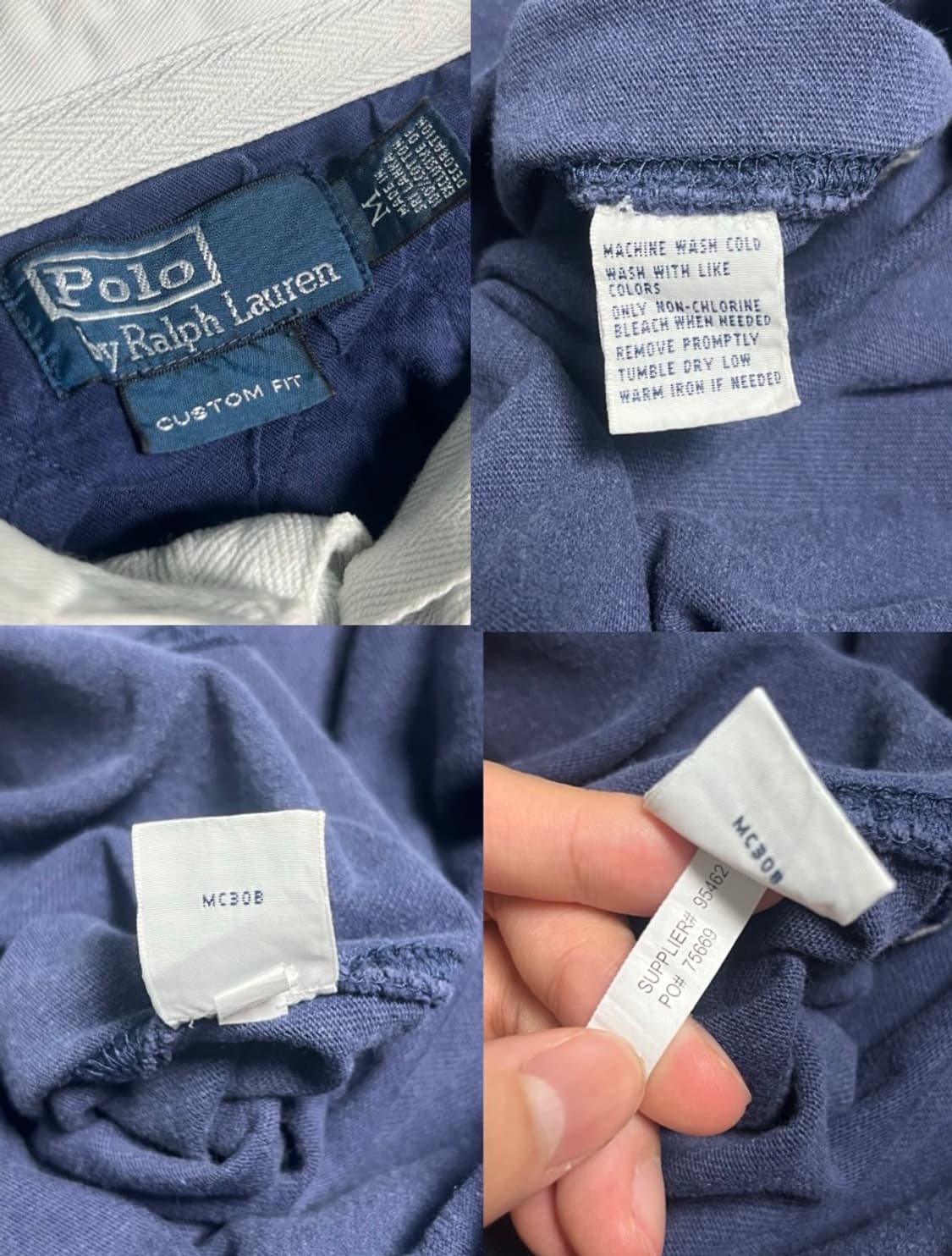 폴로 랄프 로렌 헤리티지 67 크레스트 자수 퀼팅 럭비 셔츠 상품이미지5