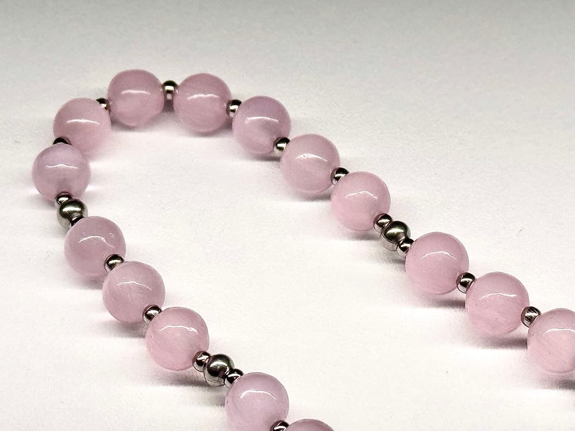 천연석 분홍 캣츠아이 원석팔찌 상품이미지2