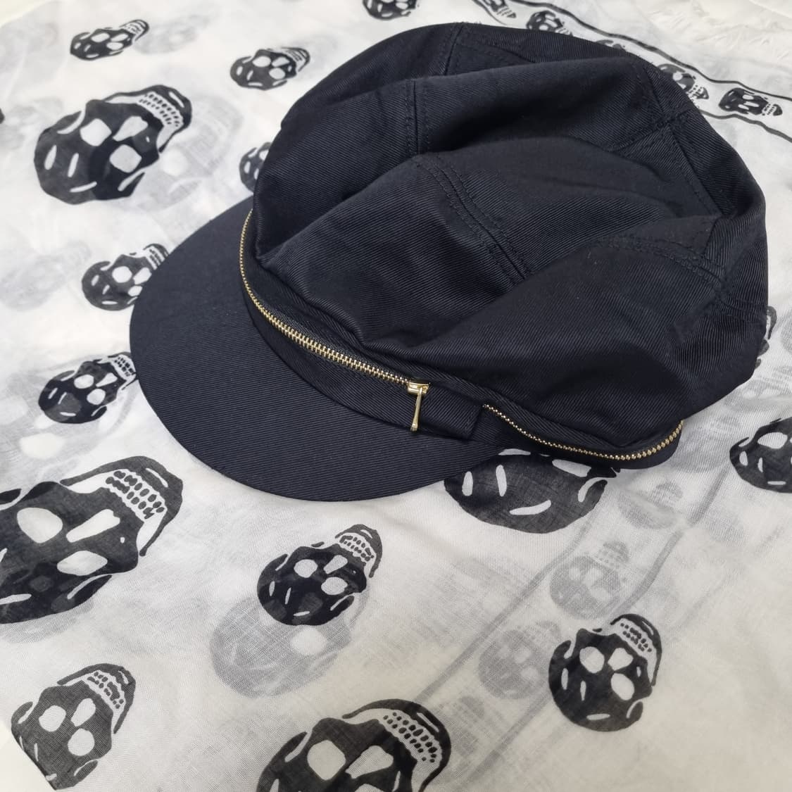 CA4LA 지퍼 캐스킷 뉴스보이캡 블랙 상품이미지3