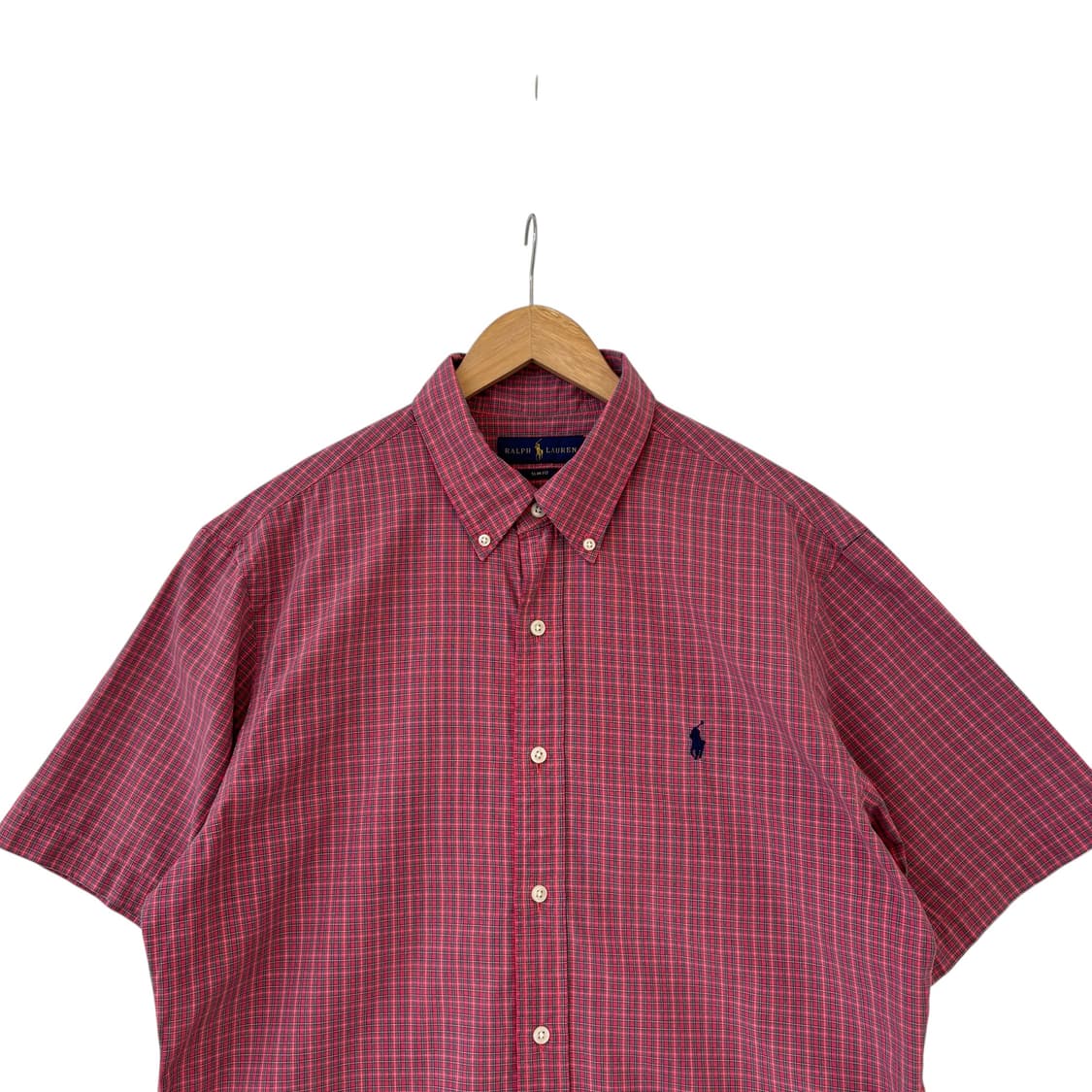 폴로 랄프로렌 슬림 핏 반팔 체크 셔츠 상품이미지2