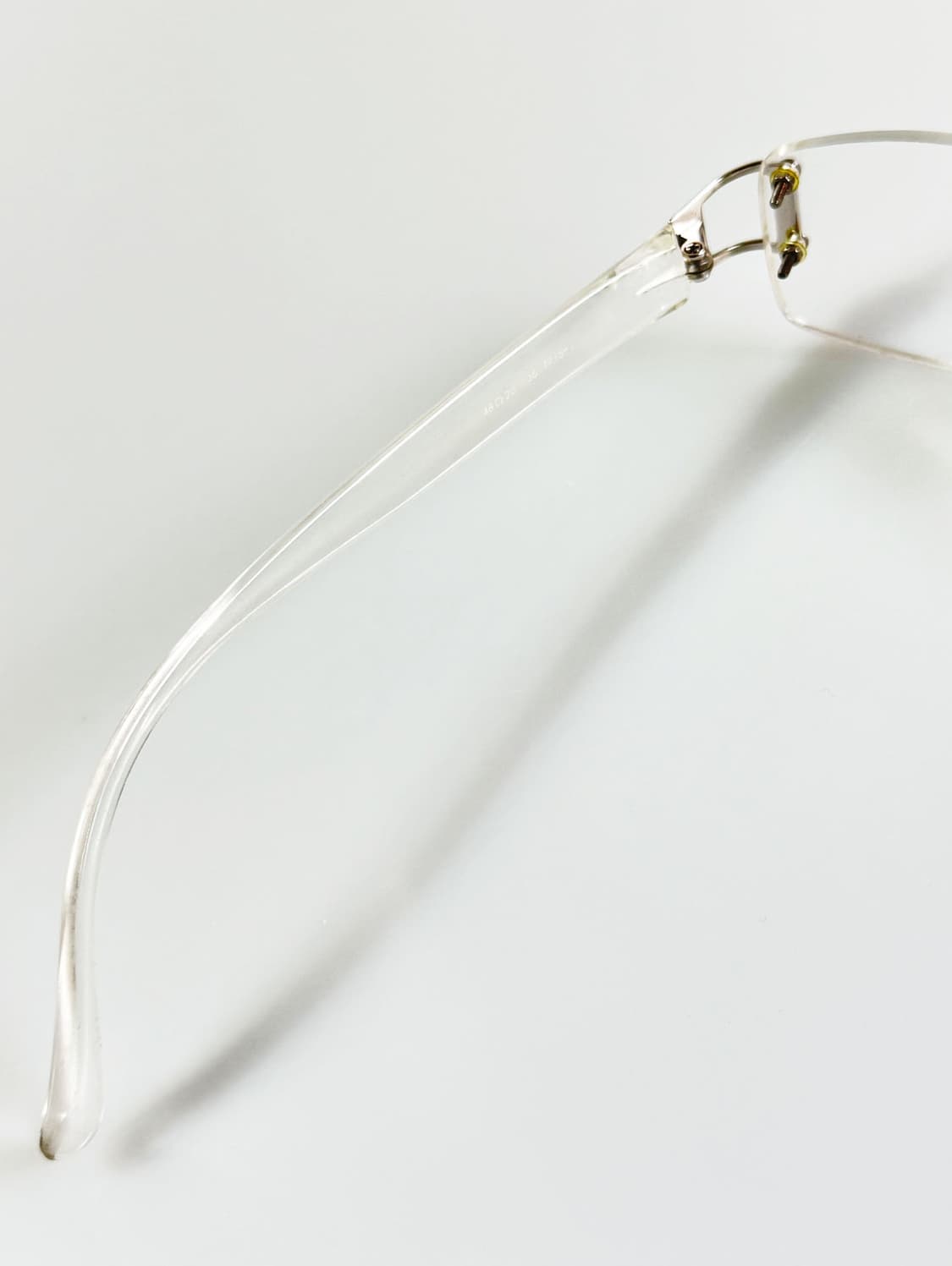 DARK 무테 스퀘어 클리어 프레임 빈티지 안경 상품이미지6