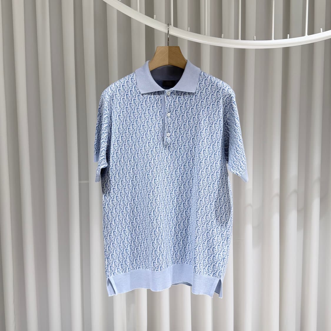 (A+/S) / 디올 오블리크 폴로 반팔 셔츠 블루 상품이미지1