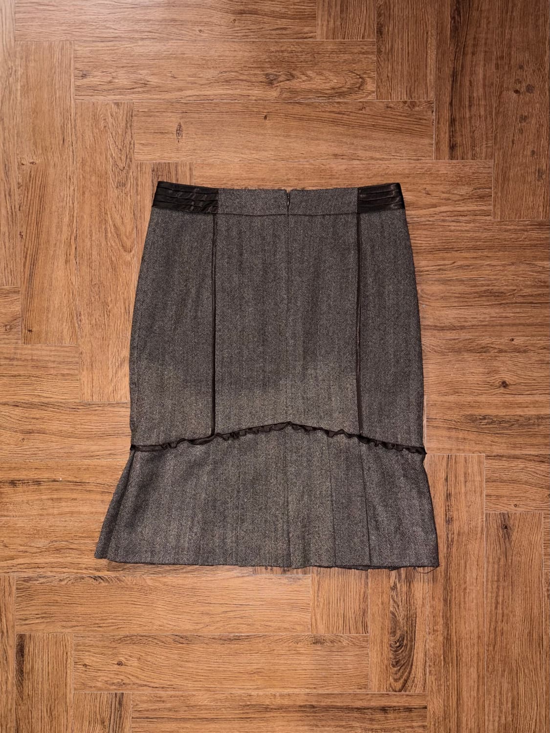 빈티지 디테일 모 미디스커트 상품이미지5