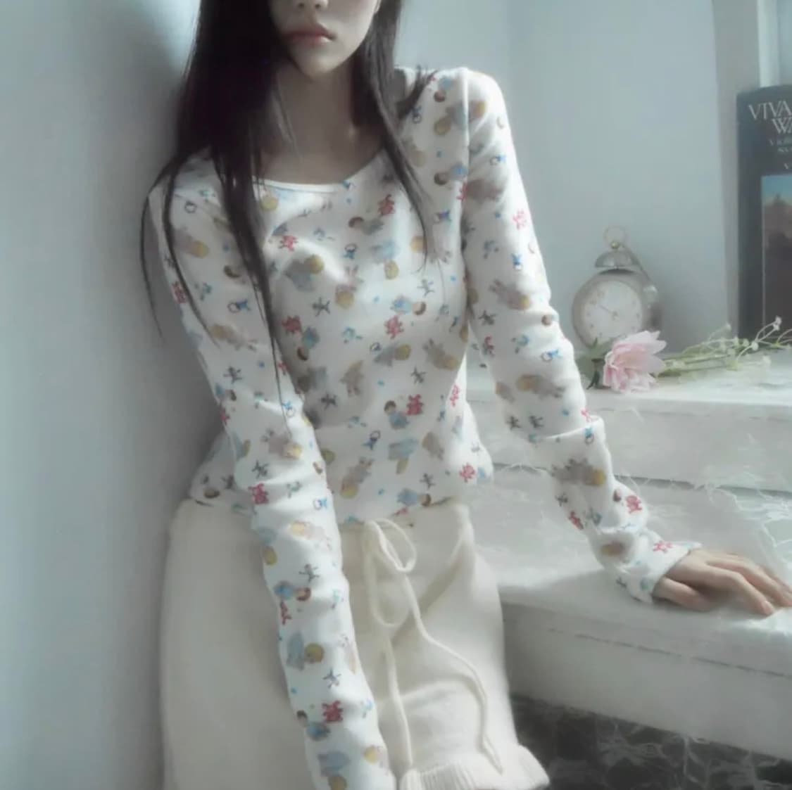 지그재그 젤레나 베베 긴팔티셔츠 겉기모 모리걸빈티지허그유어스킨오헤시오 상품이미지1