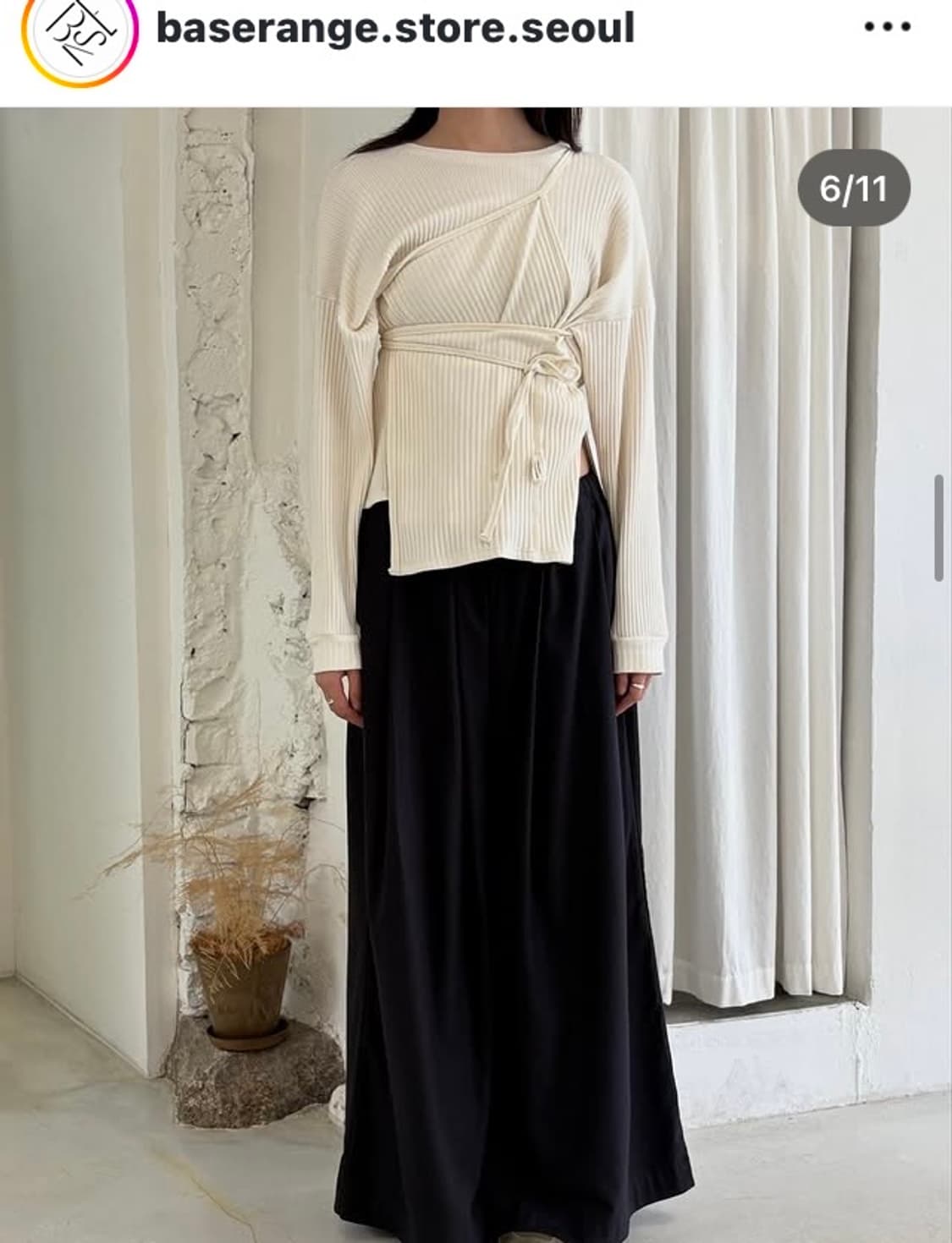 베이스레인지 shaw 긴팔 xs (shaw organic cotton) 상품이미지2