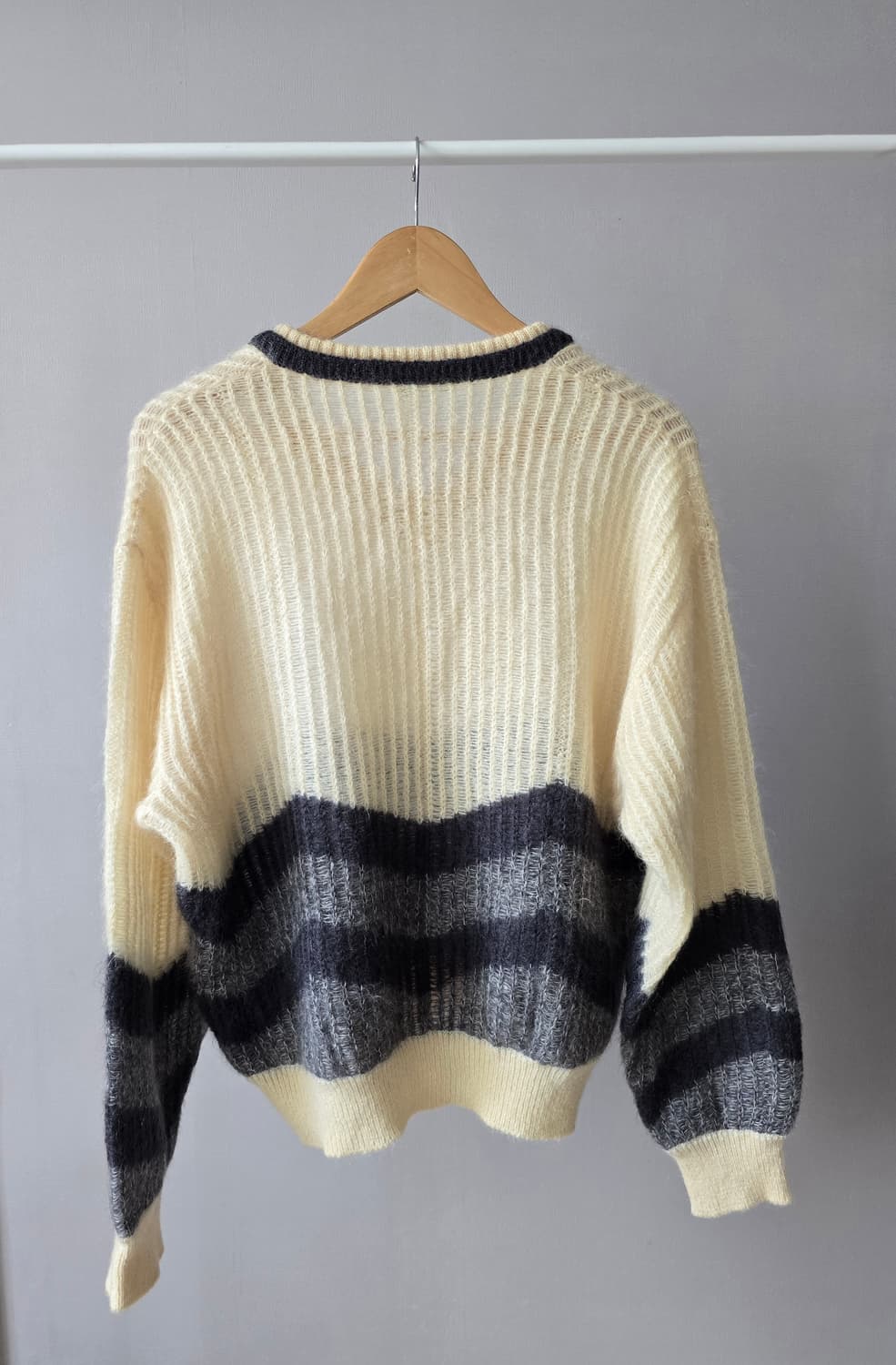 Vestopia 일본 빈티지 울 니트 / V넥 스트라이프 상품이미지5