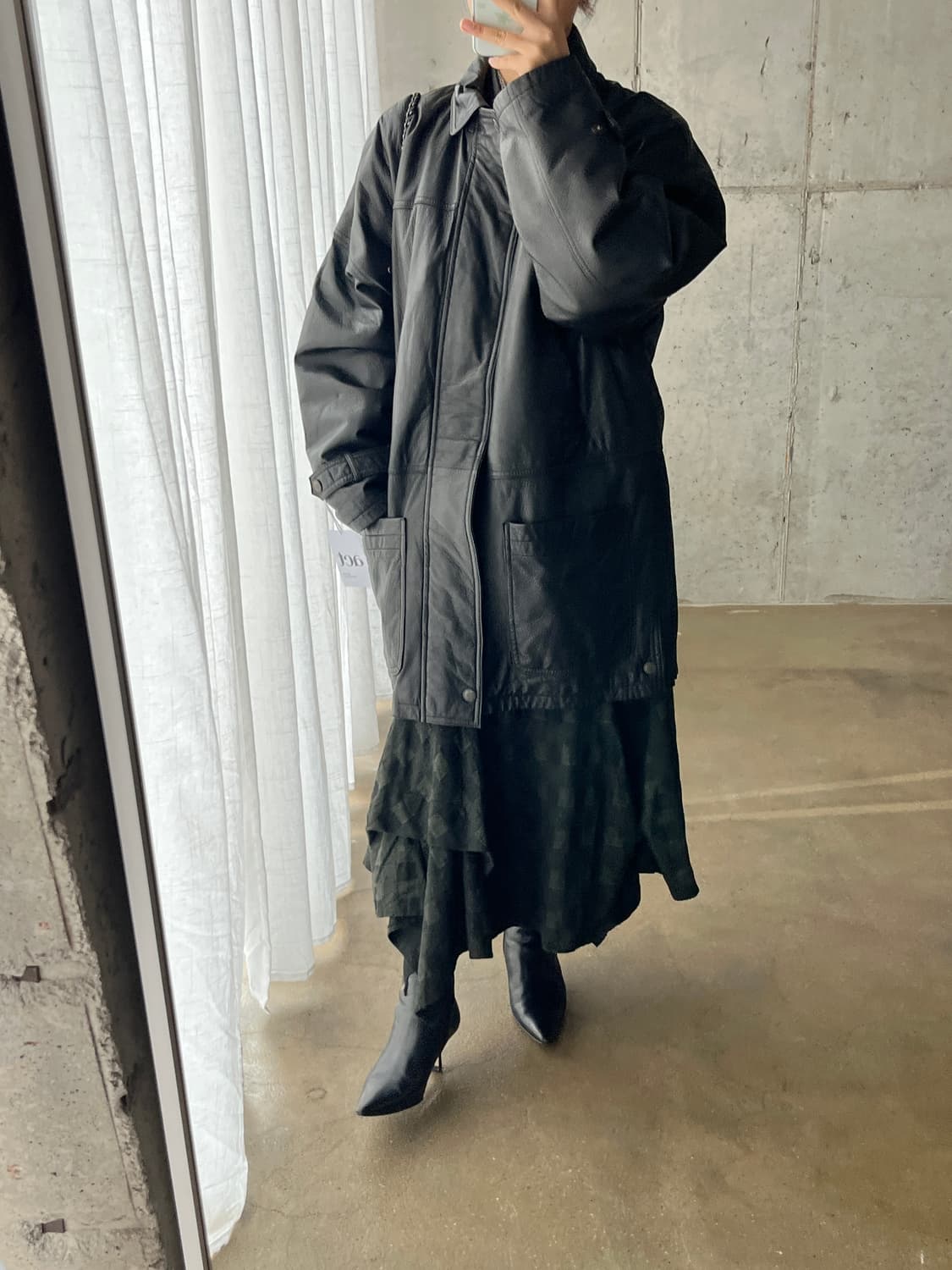 90s genuine lambskin 양가죽 미디 자켓 상품이미지7