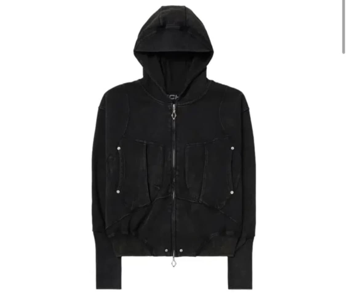 미스치프 빅포켓 후드집업 워시드 블랙 M 상품이미지1