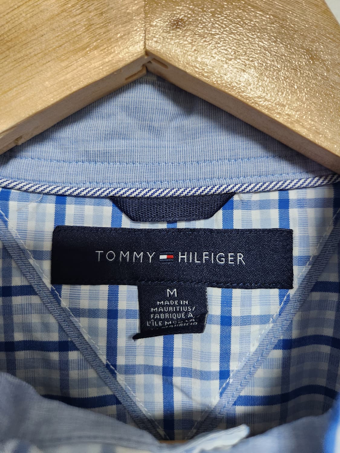 타미힐피거Tommy 체크 코튼 셔츠 M - S166 상품이미지4