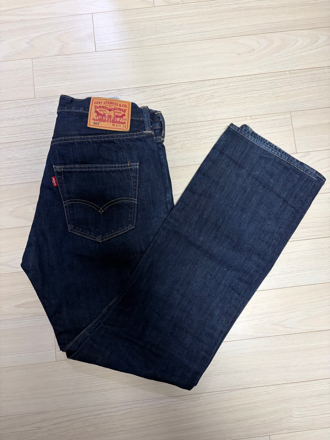 리바이스501 34/32 셀비지진 상품이미지1