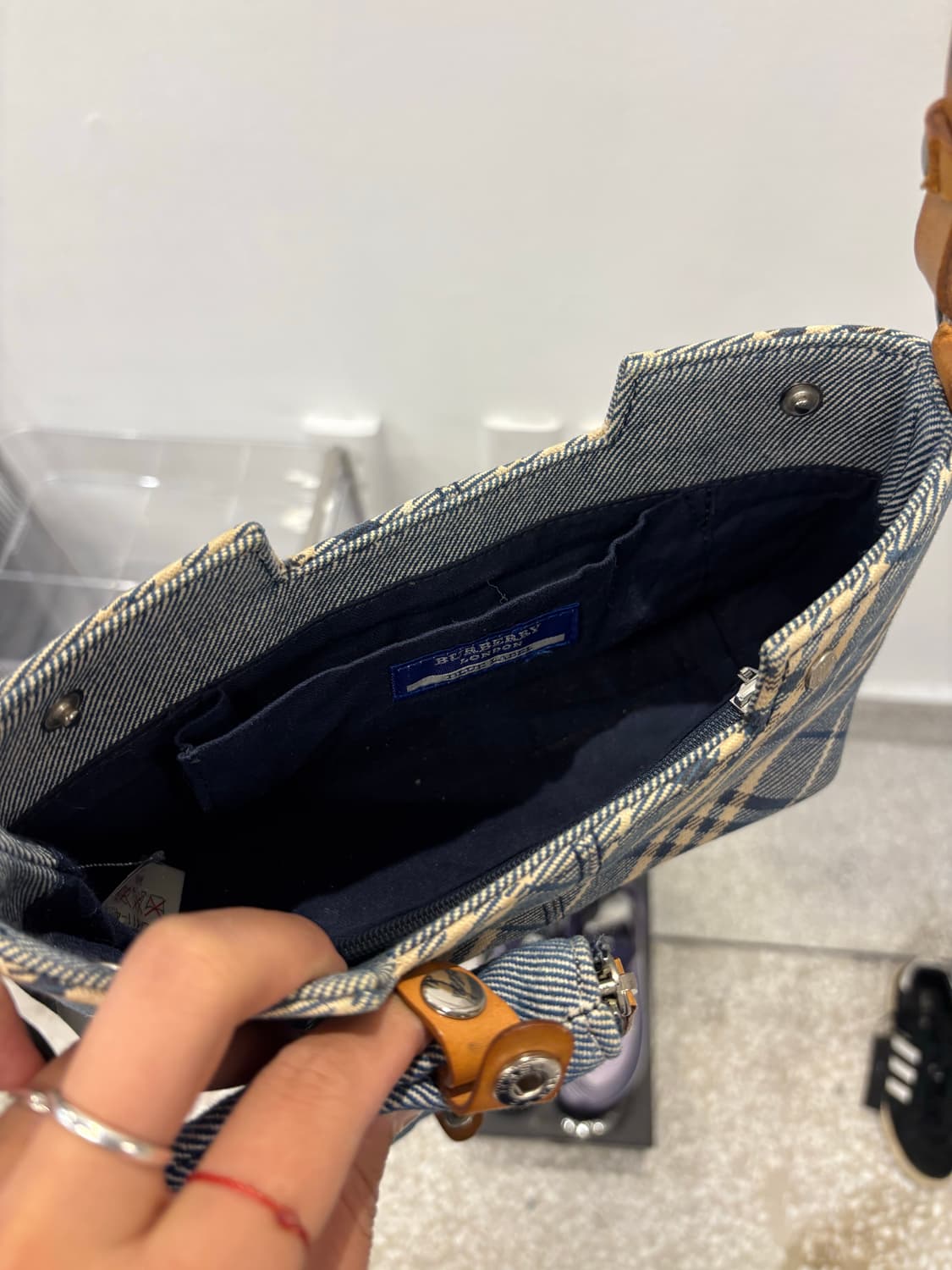 Burberry blue check cross bag 상품이미지7
