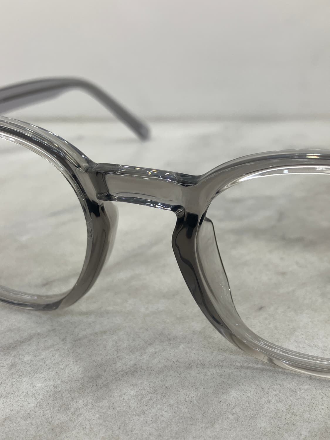 B85 DMN 투명 그레이 웰링턴 뿔테 안경128 상품이미지5