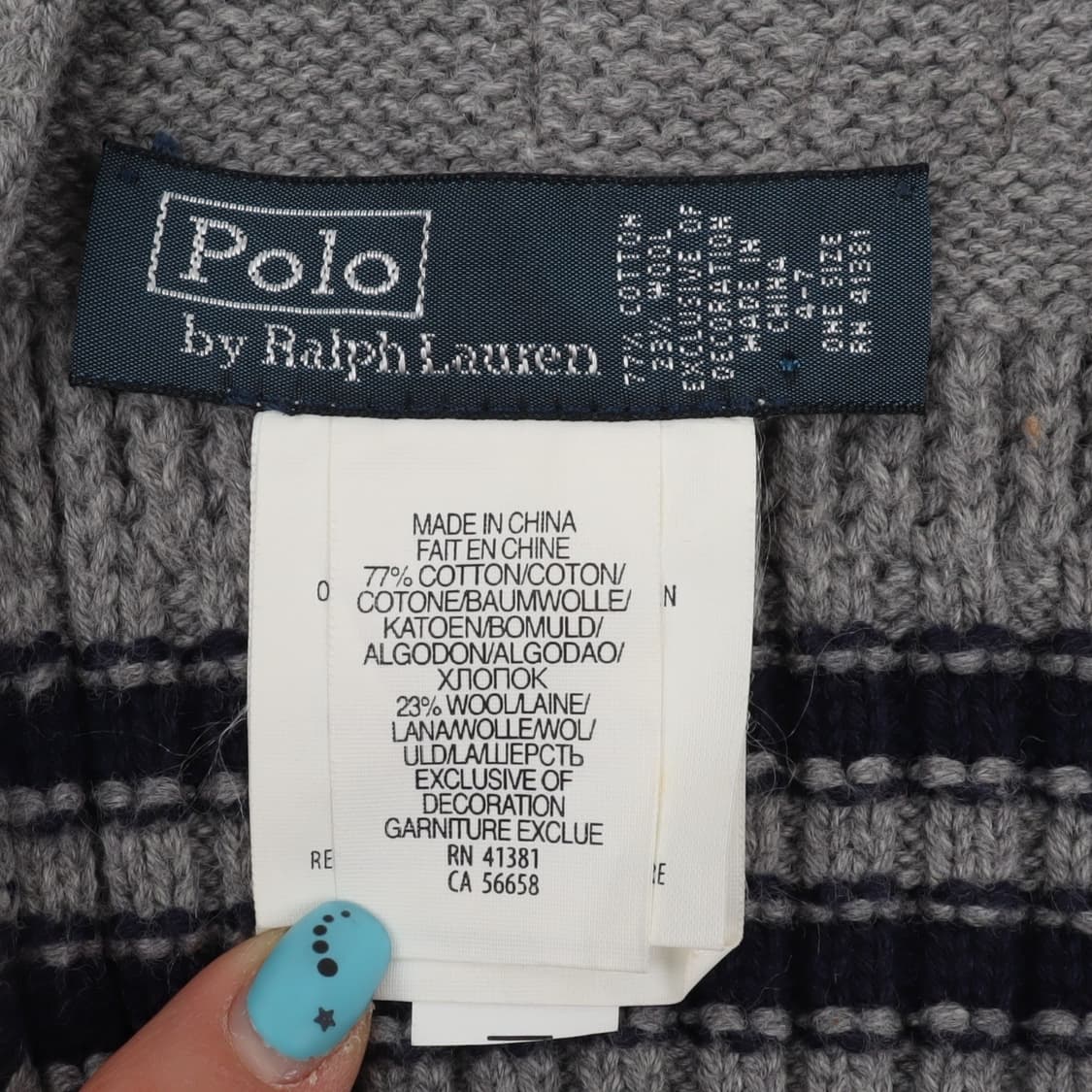 폴로 랄프로렌 레터 윙 P 그레이 머플러 상품이미지7