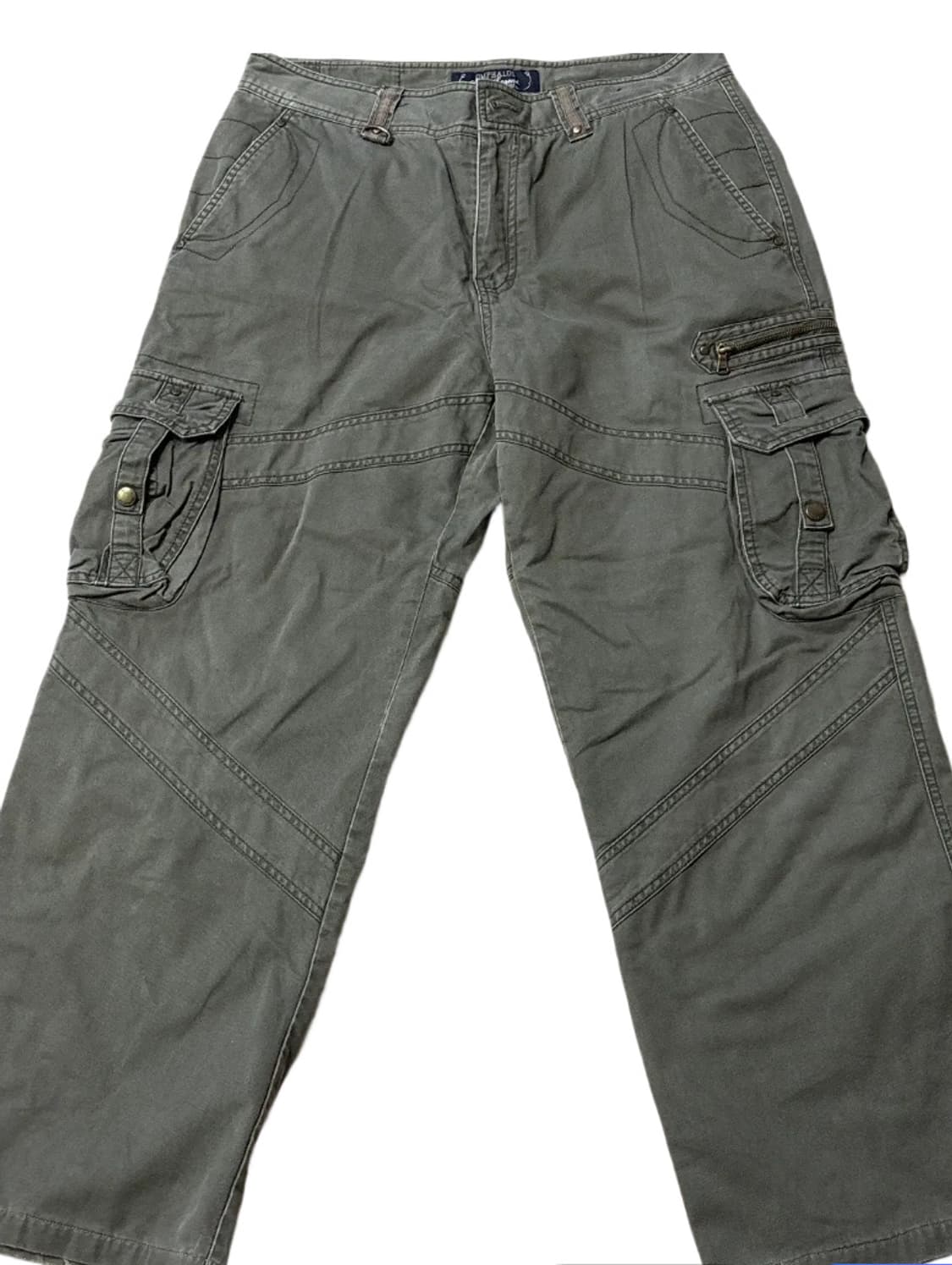 빈티지 카키색 카고 바지 상품이미지1