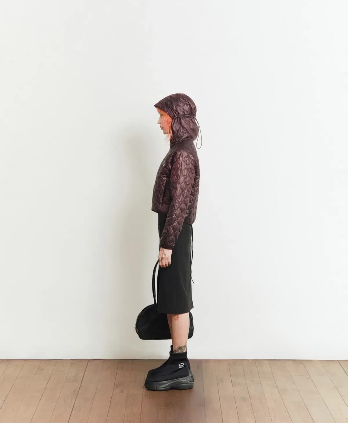 미스치프 경량패딩 롬버스 퀼티드 자켓 퍼플 상품이미지3