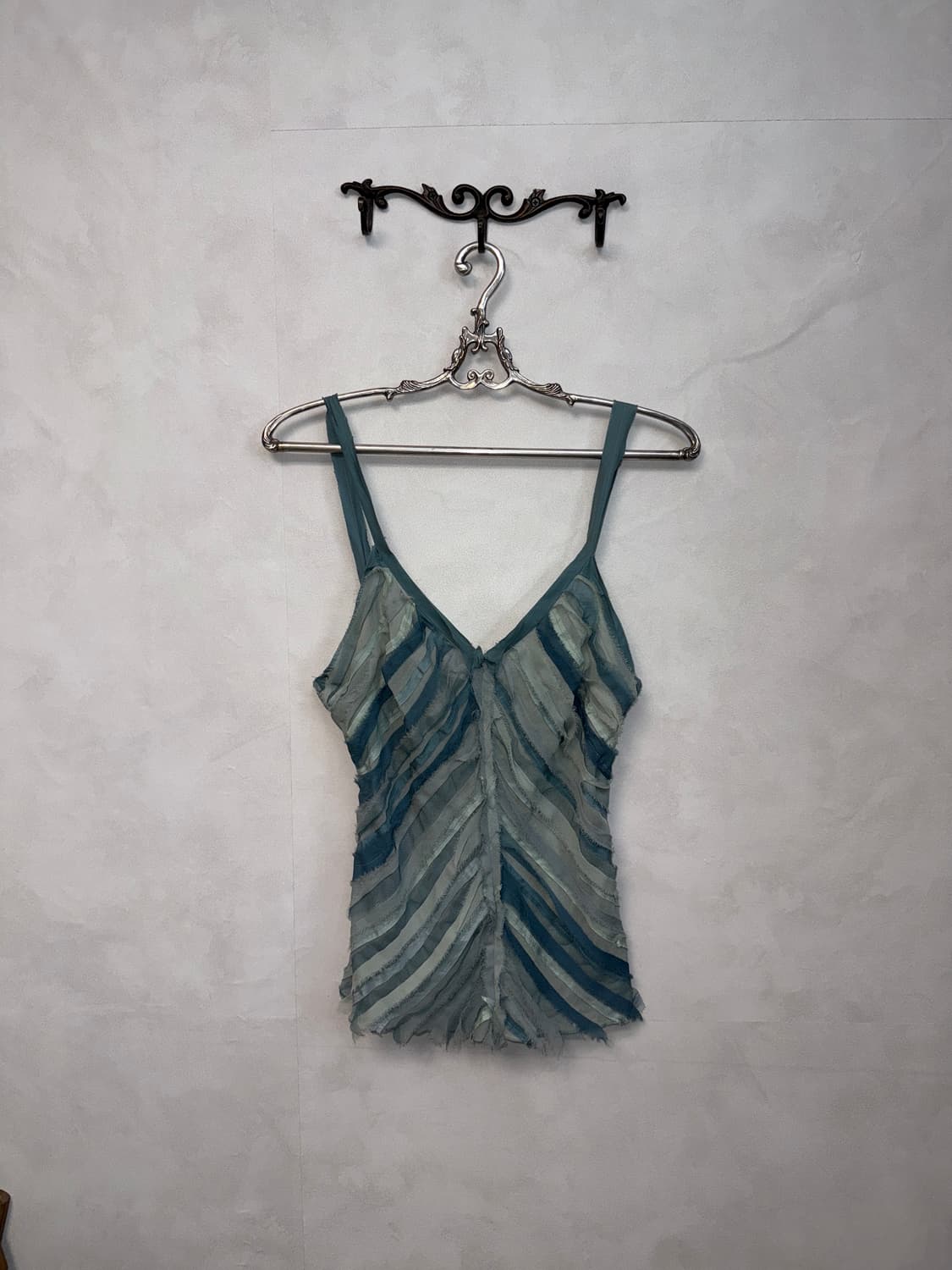 Mute blue grunge fairy silk sleeveless 상품이미지1