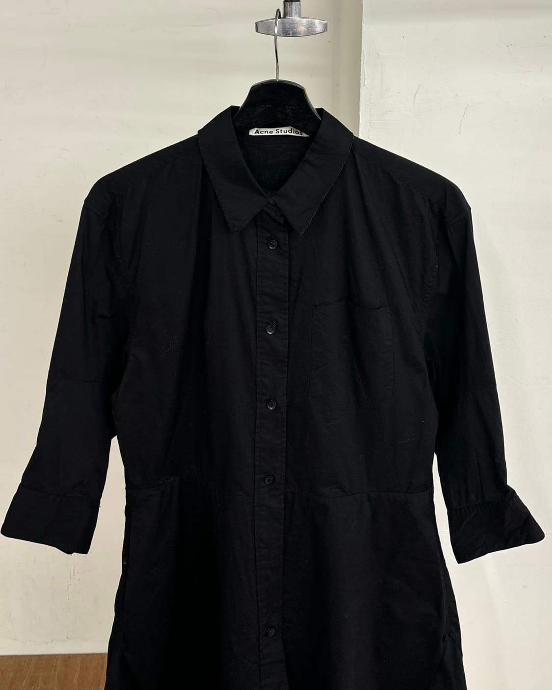 아크네스튜디오 블랙 디 솔리드 셔츠 원피스 상품이미지2