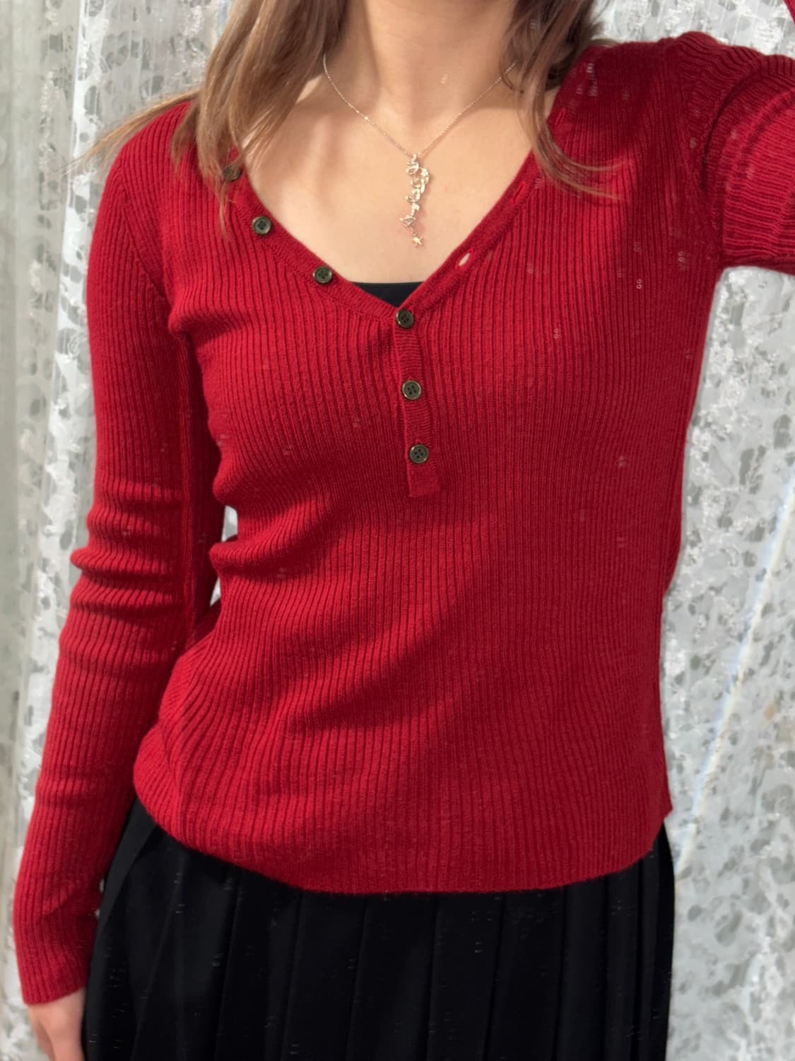 레드 니트 상품이미지2