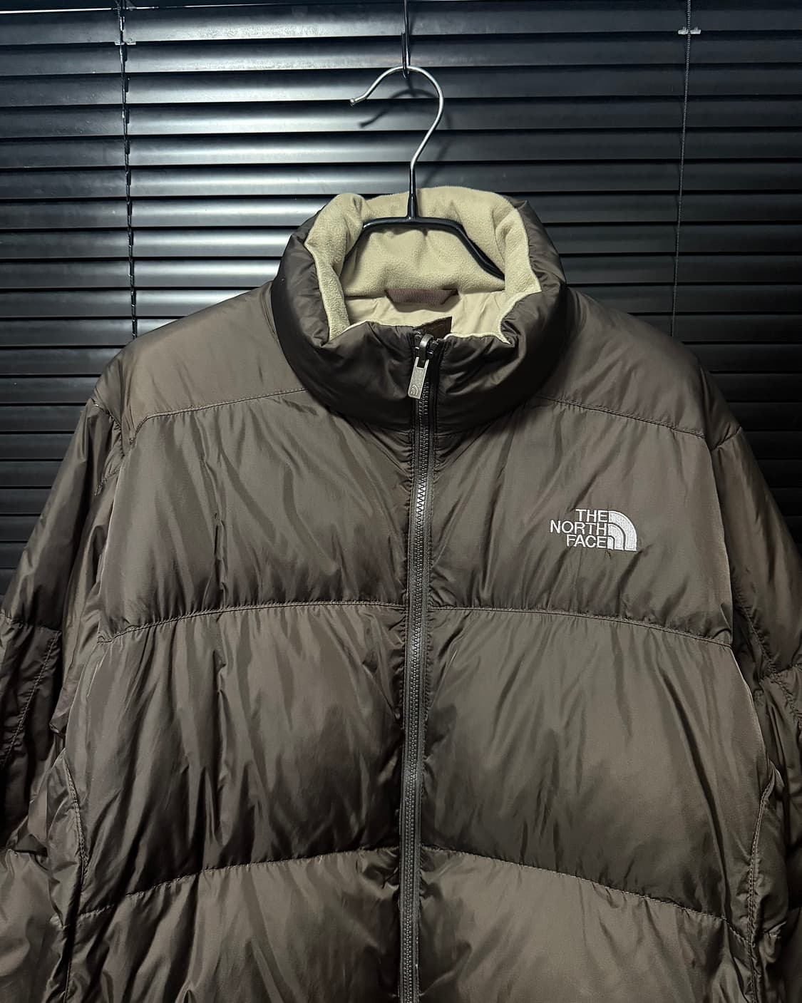 노스페이스 브라운 갈색 베이지 550 거위 구스다운 패딩 눕시 L 100 상품이미지3