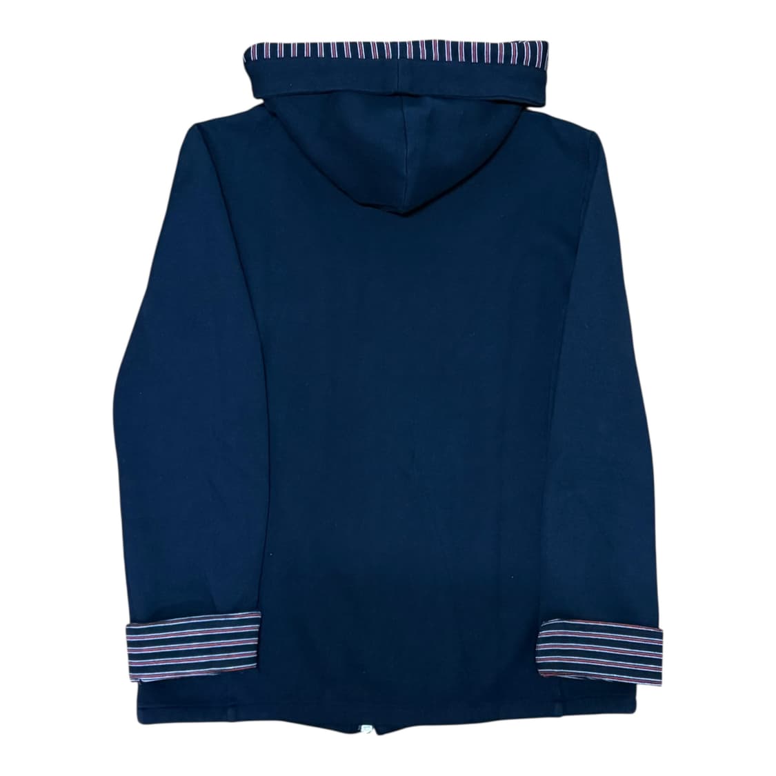 BEAMS HEART 스트라이프 포인트 네이비 후드 집업 상품이미지3