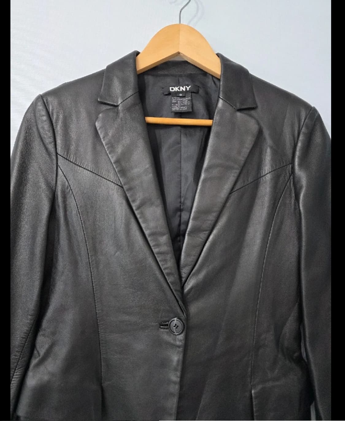 DKNY 블랙 가죽 자켓 ~55 상품이미지2