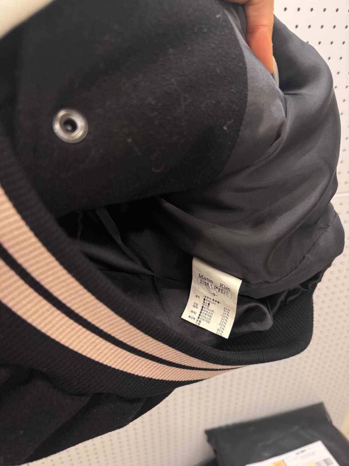 마뗑킴 빅로고 레더 다운 패딩 U842 상품이미지5