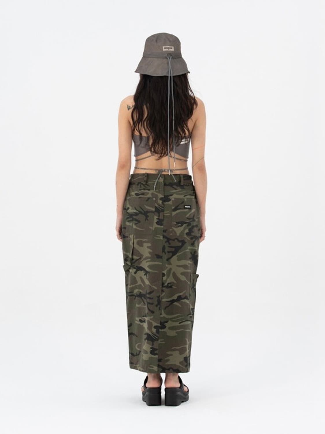 Mschf 카모 롱스커트 상품이미지2