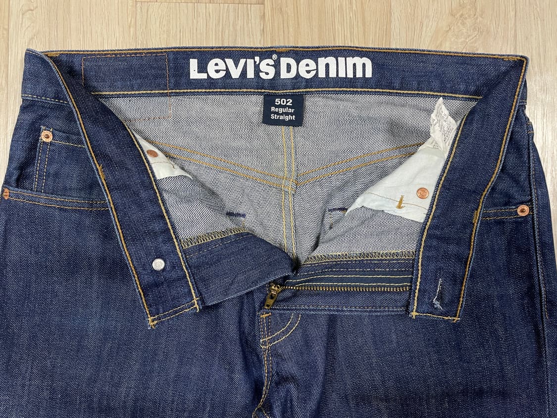 33) 00's 리바이스 매장판 502 일자핏 진청 데님팬츠 상품이미지6