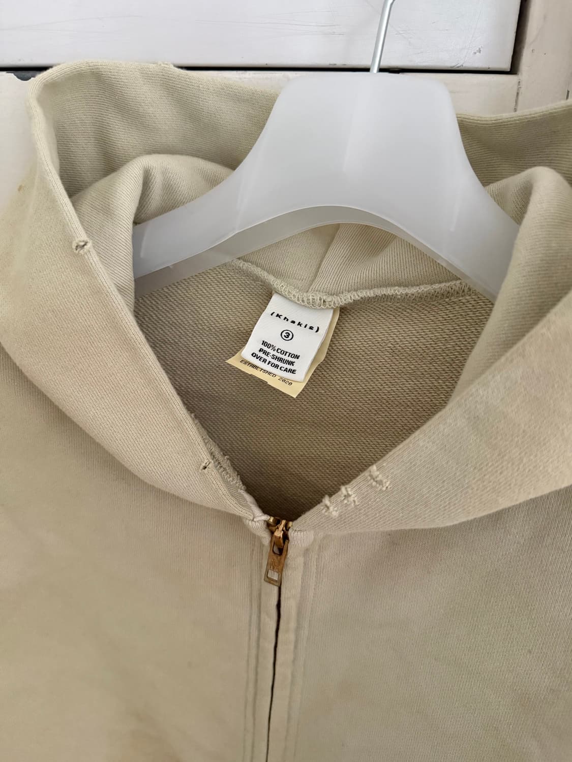 L) 카키스 스테인 집업 후디 옐로우  상품이미지3