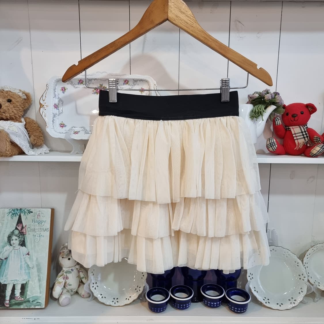 잉그니(INGNI) 크림 튤 티어드 캉캉 미니스커트 상품이미지2