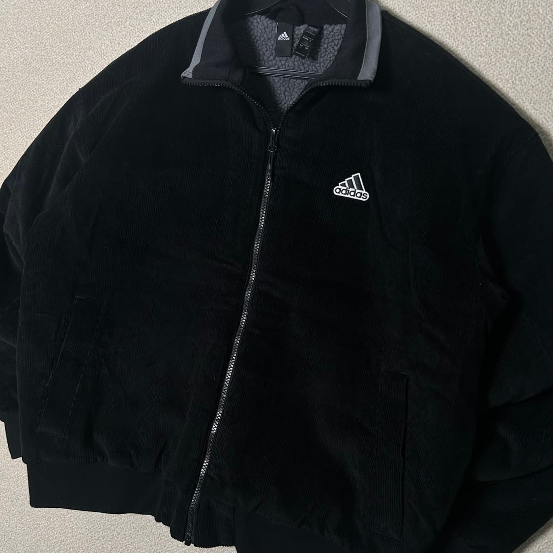 (L) 아디다스 코듀로이 블랙 점퍼 상품이미지2