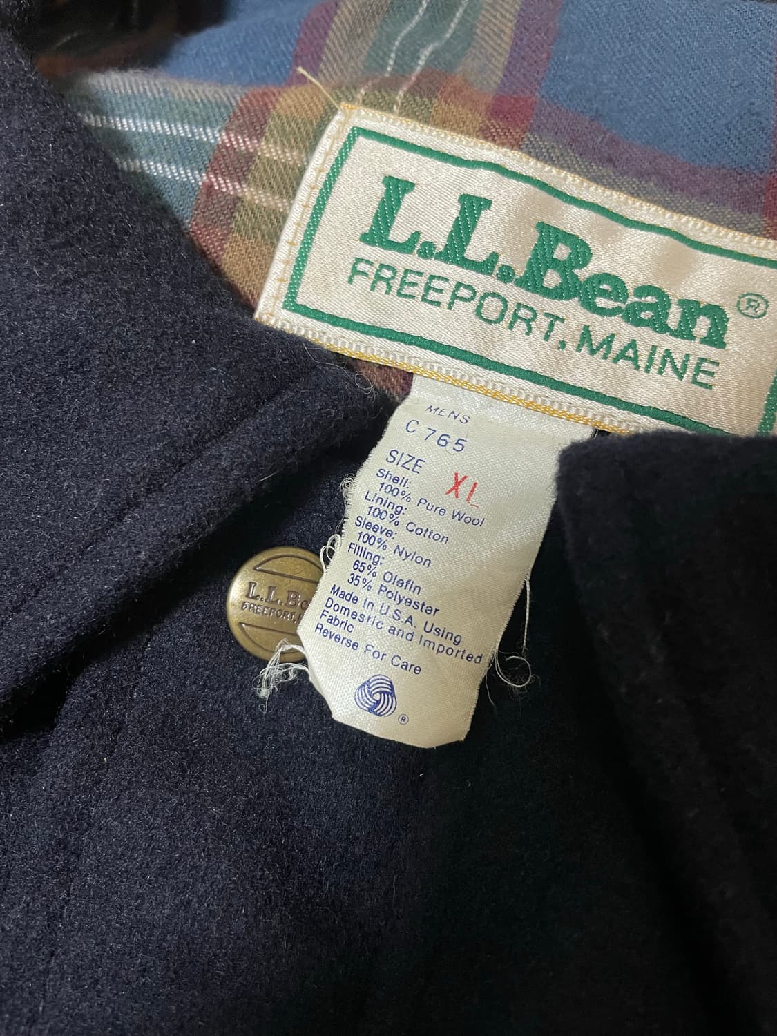 L.L.Bean wool flannel lined bomber coat 상품이미지4