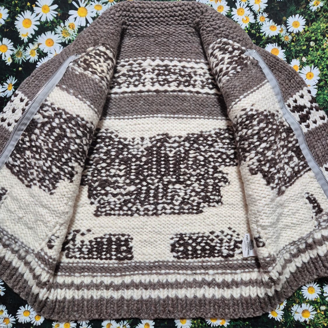 캐나다 썬더버드 고래 패턴 코위찬 남성 L-XL 상품이미지4