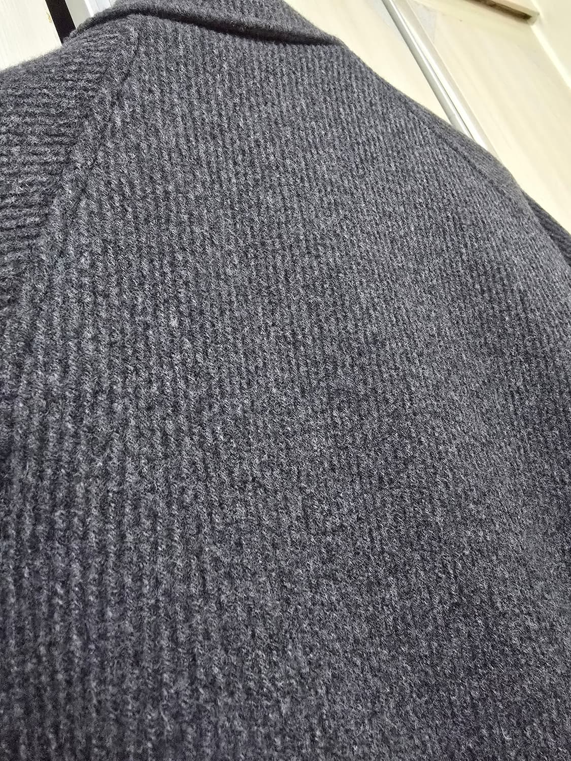 벨리에 다이애그널 울 블루종 차콜(105) 팝니다. 상품이미지6