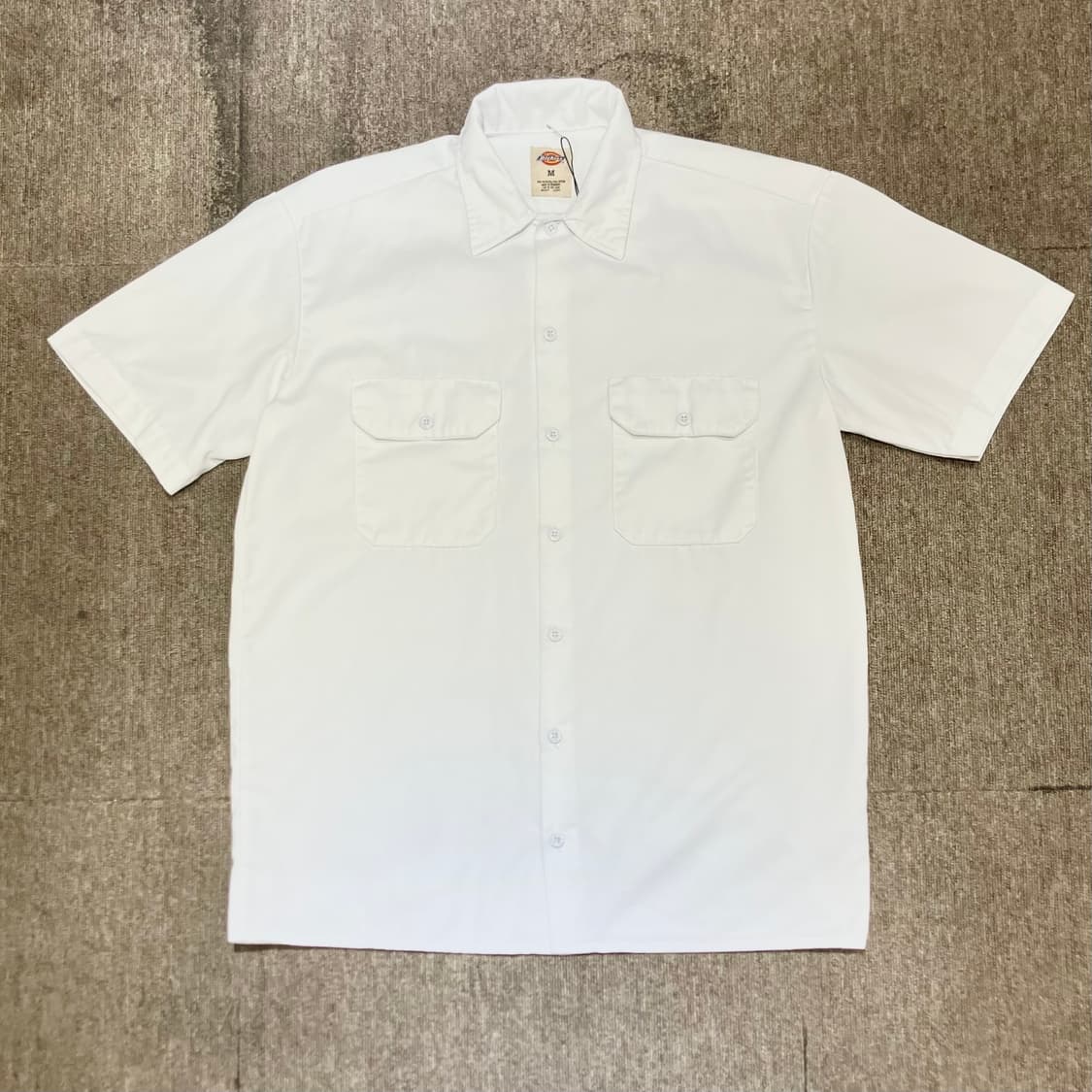 (M) Dickies 디키즈 반팔 워크 셔츠 화이트 상품이미지7