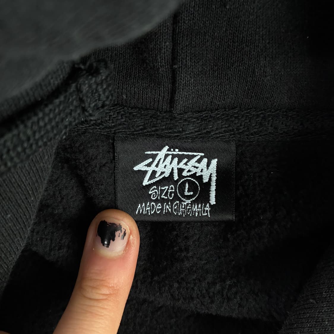 Stussy  스투시 베이직 스탁로고 블랙 후드티  상품이미지6