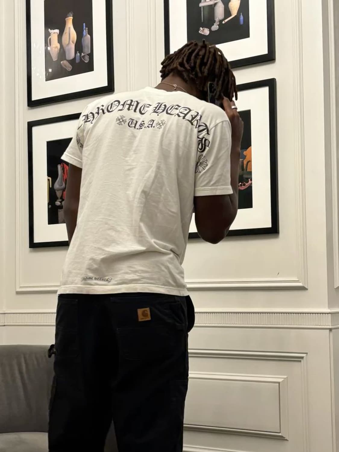 칼하트 블랙 싱글니 카펜터 팬츠 B11BLK 상품이미지1