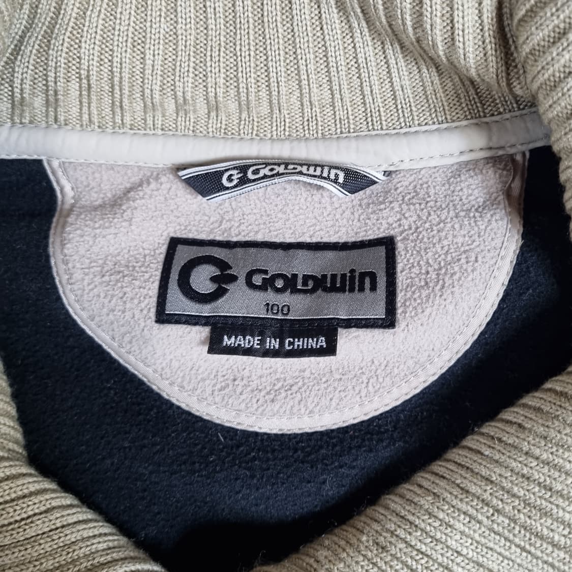 골드윈 긴팔 맨투맨 자켓 후리스 플리스 니트 반집업  L 100 빈티지 상품이미지5